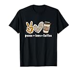 Photo Gallery carino leopardo segno di pace amore cuore caffè per gli amanti del caffè maglietta Photo Gallery carino leopardo segno di pace amore cuore caffè per gli amanti del caffè maglietta