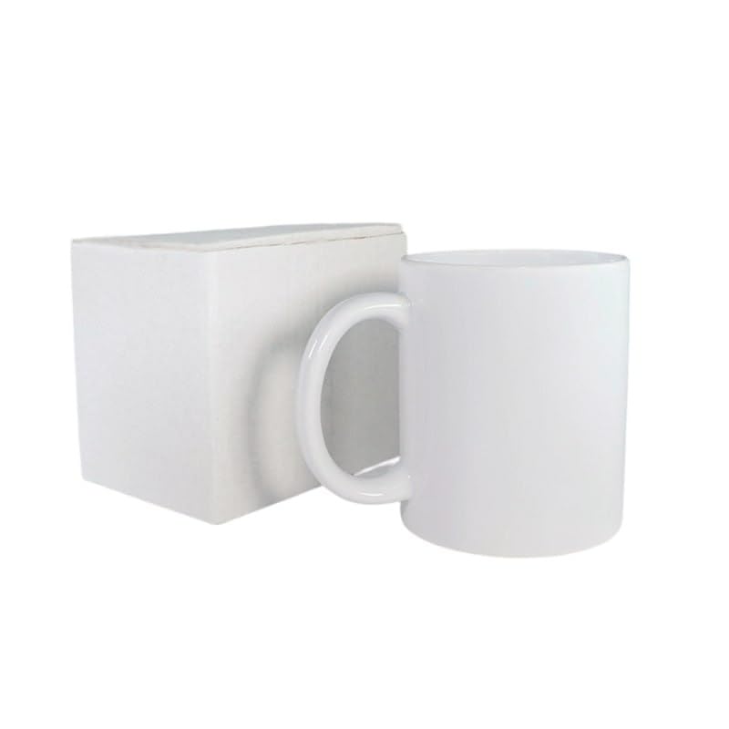 Zediart - Pack 4 tazas de cerámica blancas calidad (AAA) para sublimación | 12 oz 350 ml | Aptas para lavavajillas