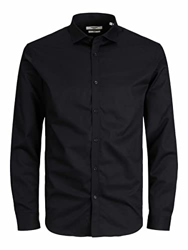 Jack & Jones Jprblacardiff Shirt L/S Noos Manches Longues, Noir, L Homme