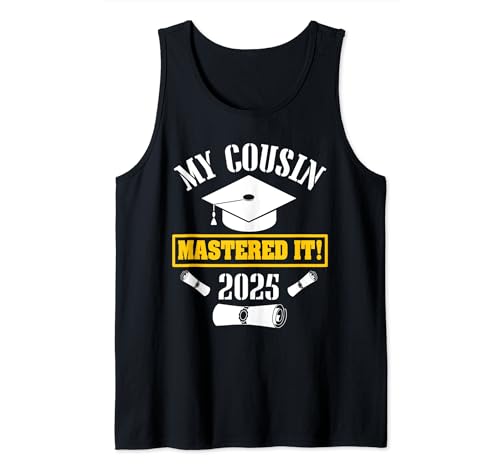 My Cousin Mastered It Class of 2025 Masters Graduation 2025 Camiseta sin Mangas