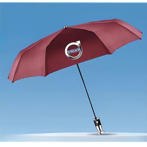 DDHHBH Pliant Parapluie avec Auto Emblème Insigne Logo pour Volvo EX40,Résistant à la Pluie et au Vent Portable Parapluies Accessoires Voyage Voiture pour Hommes Femmes,B