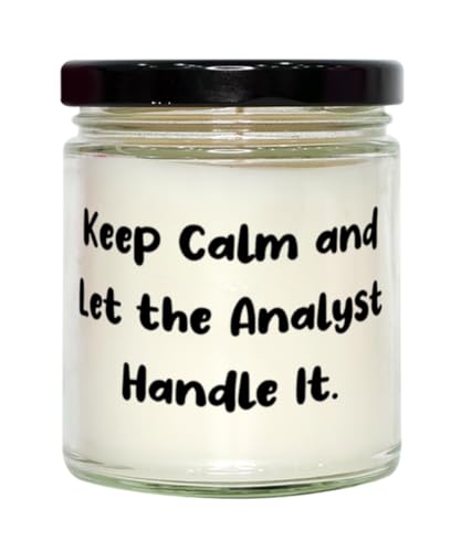 Appreciation Analyst Gifts, Keep Calm and Let The Analyst Handle, Appreciation Birthday Scent Candle Gifts for Friends from Boss