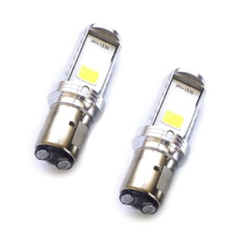 BikerWorks® 2 PACK - S2 12V Super Bright LED 6500K Light Bulb for Chinese Scooters ATV 50cc 150cc 250cc for Tao Znen Jonway Tank Baron etc