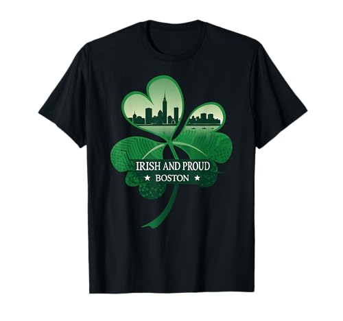 Irish Pride in Boston - Irish Heritage Shamrock T-Shirt
