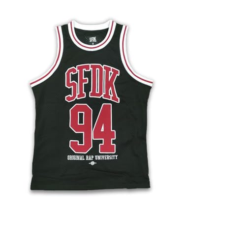 SFDK Camiseta Negra Basket Unisex Player - Tirantas (FR/ES, Letras, L, 4XL, Regular, Regular, Negro)