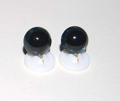 celloexpress Pack of 1 Pair - GLASS LIKE Gold Eyes with Plastic Backs - 10mm - Safety Eyes for Soft Toy or Teddy Bear Making
