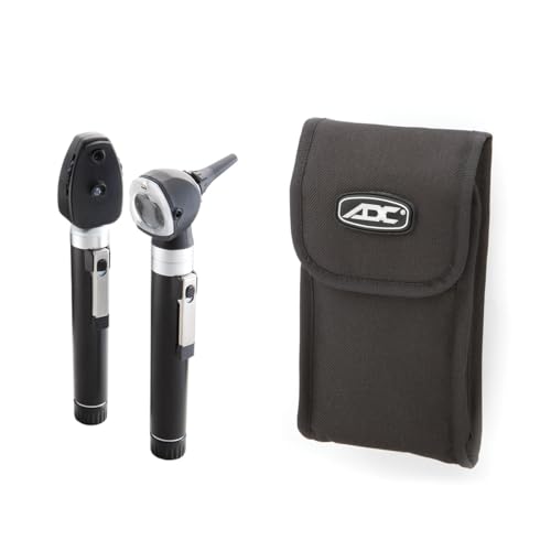 ADC Otoscope/Ophthalmoscope Diagnostic Set, Pocket Size, Xenon Lamp, 2.5V, Soft Case, Diagnostix 5110NS