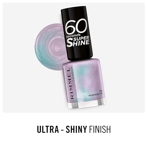Rimmel 60 Seconds Super-Shine, 8ml, Mermaid Fin - Image 5