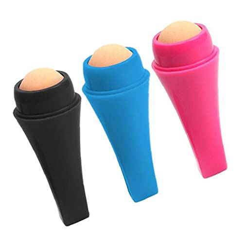 Olieabsorberende roller Natuurlijke vulkanische steen gezichtoliecontrole stick mini massager roze schoonheid… - Image 4