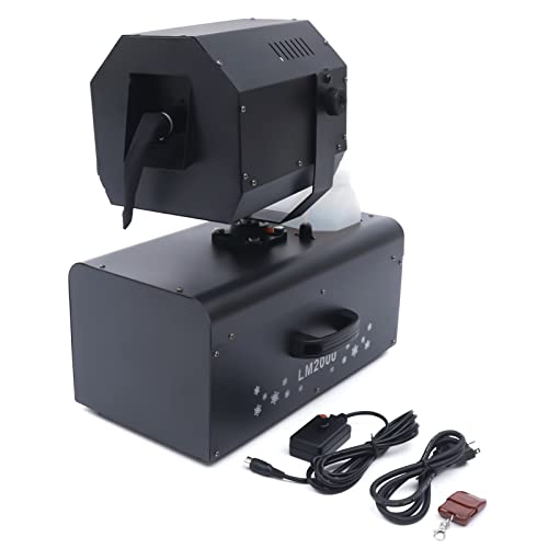 Snowflake Making Machine, 2000W Stage Snow Machine Rotatable Artificial Snow Blower with Remote Control, Adjustable Snow Volume Fake Snow Maker Snow Effect Machine for Ceremony Party Weddings