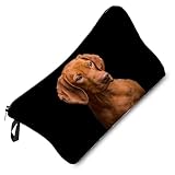 Livel lhood Vizsla Dog Makeup Vizsla Dog Black Organizer Bag Zipper Pouch Vizsla Puppy Cosmetic Bag Birthday Present for Dog Lovers Dog Mom Women