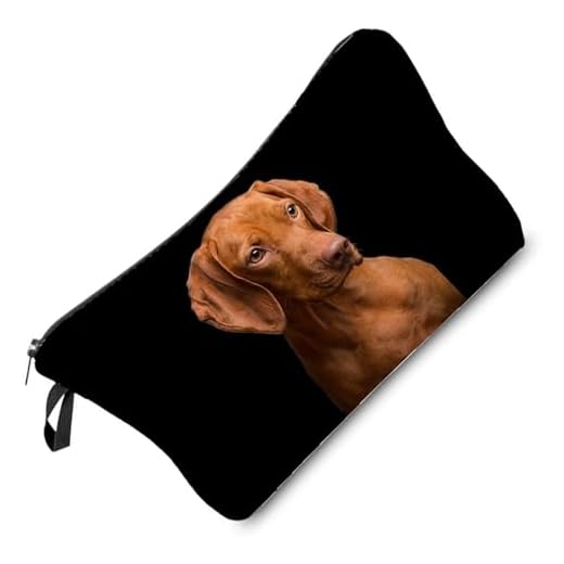 Livel lhood Vizsla Dog Makeup Vizsla Dog Black Organizer Bag Zipper Pouch Vizsla Puppy Cosmetic Bag Birthday Present for Dog Lovers Dog Mom Women
