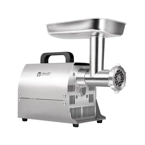 Valley Sportsman #8 Stainless Steel Electric Meat Grinder, 0.4 HP 300W, Powder Coating, Copper Motor, Heavy Duty Industrial Meat Grinder, Ideal for Commercial and Regular Use Cover