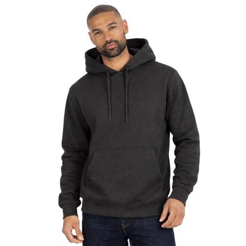 Style It Up Adult Unisex Hoodie Pullover Sweatshirt for Men & Women – Casual Smart Everyday Hooded Jumper – Soft Cotton Blend Fleece – Workwear, Gym & Streetwear (CHARCOAL, M)