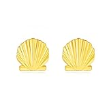 Seashell Earrings For Women 14K Gold Filled - French Vintage Seashell Earrings - Shell Earrings Small -Seashell Earrings Gold