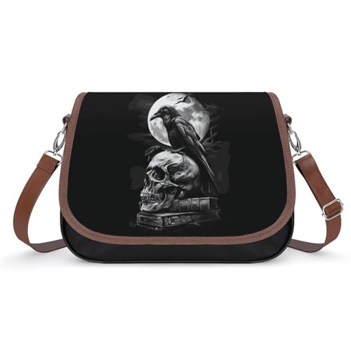 Skeleton Blackhawk Crossbody Shoulder Messenger Women Bag Pu Leather Office Work Business for Handbag Crossbody Bag