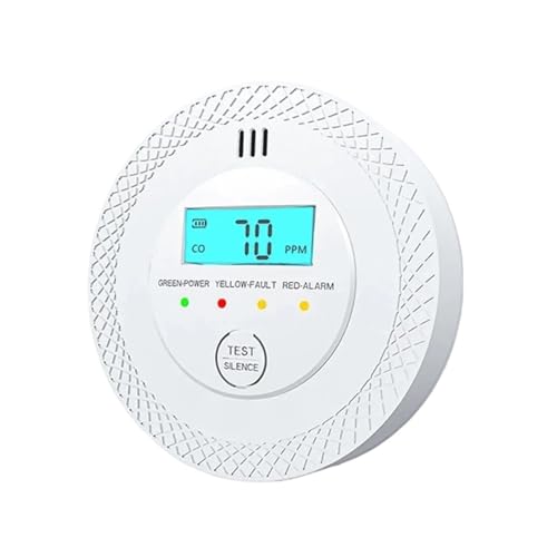 二酸化炭素濃度計 一酸化炭素警報器 電池式 煙・一酸化炭素検知器 警報 LCD ディスプレイ CO 検知器 家庭用 co2 測定器