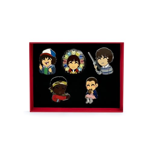 Image of Youtooz Stranger Things 5 Pin Set, Official Licensed Collectors Pin Box by Youtooz Stranger Things Collection