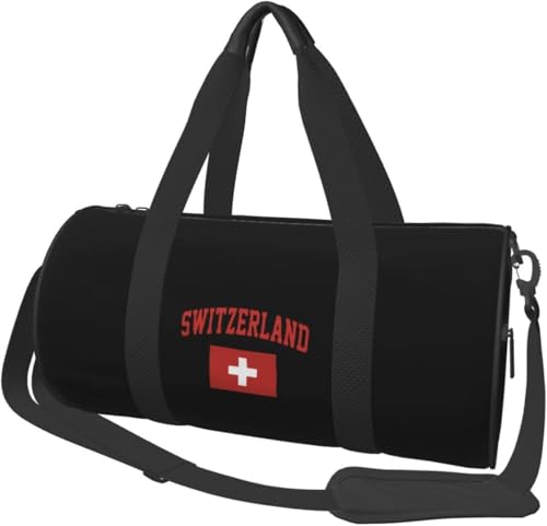 Switzerland Flag Travel Luggage Duffel Bag Sports Rolling Foldable Duffel Bag