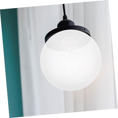 jojofuny Frosted Glass Lamp Shade Replacement G9 Round Lampshade 120mm Diameter with Vent Hole for Pendant Lights and Table Lamps for Home and Office - Image 3
