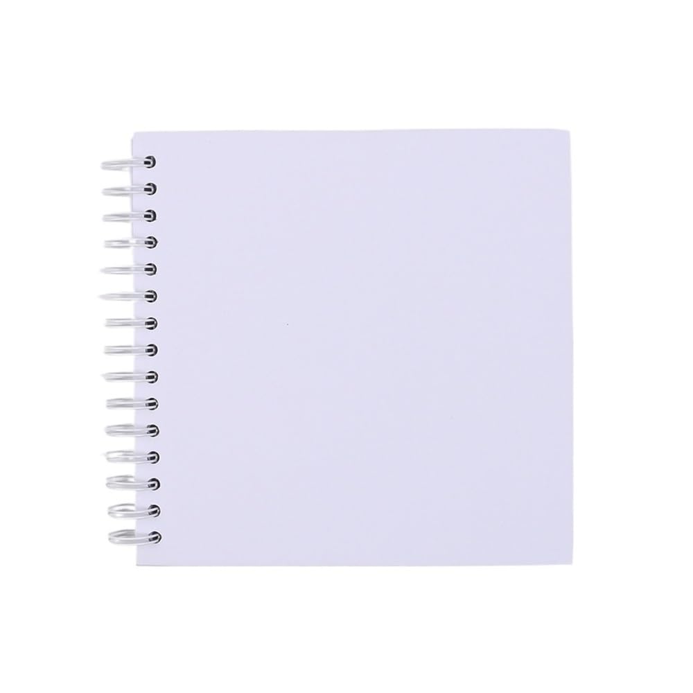 8 Inch DIY Scrapbook Photo Album 40 Pages Hardcover Kraft Pape Book Blank Memory Scrap for(White)