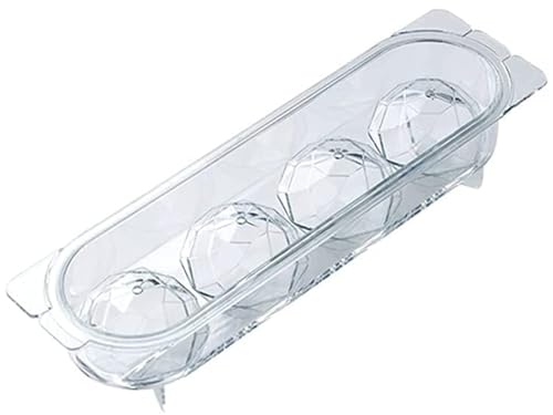Yatome 製氷皿 アイスボールトレー 大きい氷 製氷器 4個取り 直径3cm/4cm/5cm 透明氷 食品級 無臭 簡単脱型 冷凍保存 耐久性 取り外し簡単 お手入れ簡単 ファミリー レストラン カフェ バー ホテル 飲食店に最適 (L)