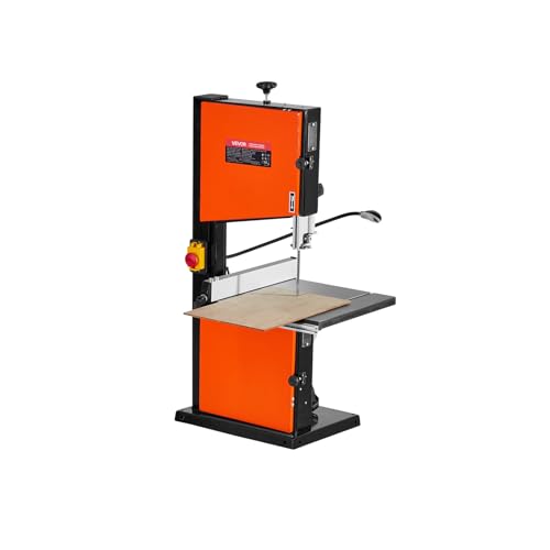 VEVOR Band Saw, 10-Inch, Two-Speed Benchtop Bandsaw with 373W 1/2 HP Motor, 6 in Max Cutting Height, 13.2 x 13.4 in Cast Iron Table, with 360° Work Light, Miter Gauge, Fence, Band Saw for Woodworking