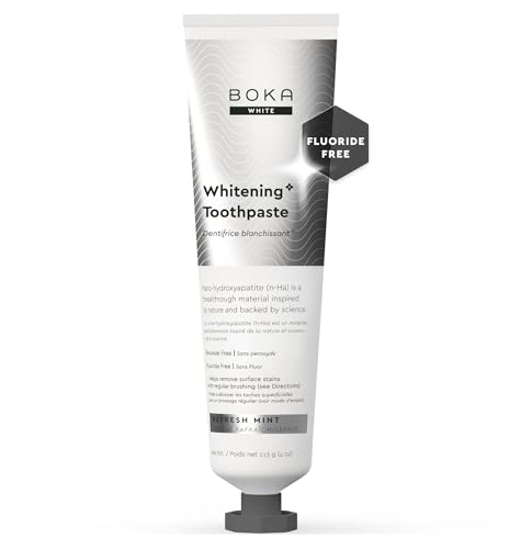 Boka Fluoride Free Toothpaste, Nano Hydroxyapatite Toothpaste, Appropriate for Sensitive Teeth, for...