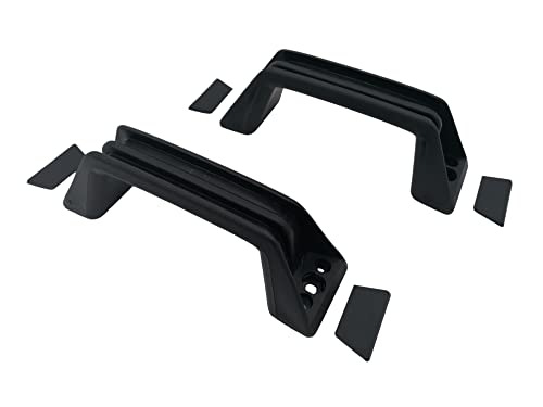 CR-MOESANCO® Juego de 2 Asas ZADI para Mueble o Maniobra para Caravana o Remolque, Plástico de Alta Resistencia, Color Negro