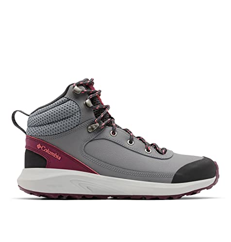 Columbia Columbia Women's Trailstorm Peak Mid Hiking Shoe, Titainium Grey Steel/Marionberry, 10