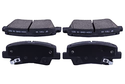 Image of Rear Ceramic Brake Pads Set D1848 Replacement For 2016-21 Hyundai Tucson 2017-20 Kia Sportage Hardware Fit Included