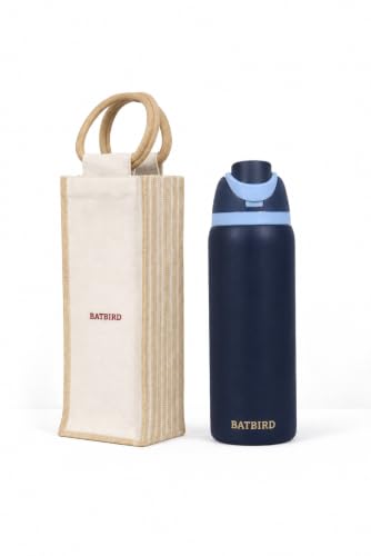 Image of Stainless Steel Water Bottle 32 oz with Flip Lid and Carry Loop (Royal Blue, 960 ml)