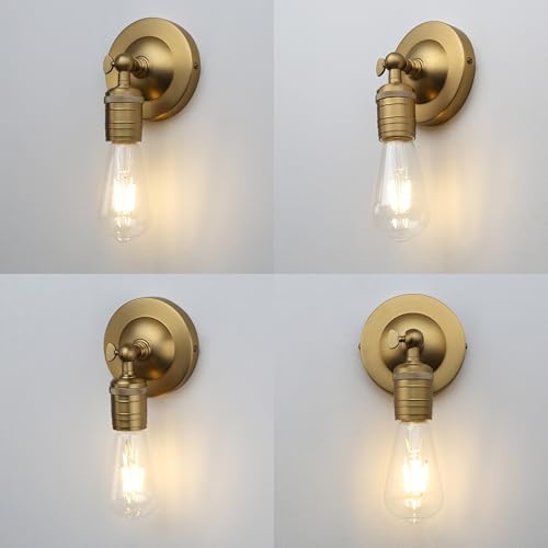 Image of Phansthy Vintage Light Fixture Single Sconce Light Simple Industrial Wall Sconce Lighting Wall Mount Lamps Decorative Wall Lighting for Kitchen Living Room Hallway (Antique)