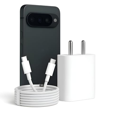 Image of Original Google 30W Adapter with 1m Type C Cable | for Google Pixel 10 /10 Pro /10 Pro XL / 9 Pro XL /9 Pro /9 Pro Fold /9 /8 Pro /8 /8a /7 Pro /7 /7a, Tablet & More | 30 W Fast Charging Travel Adapter - White