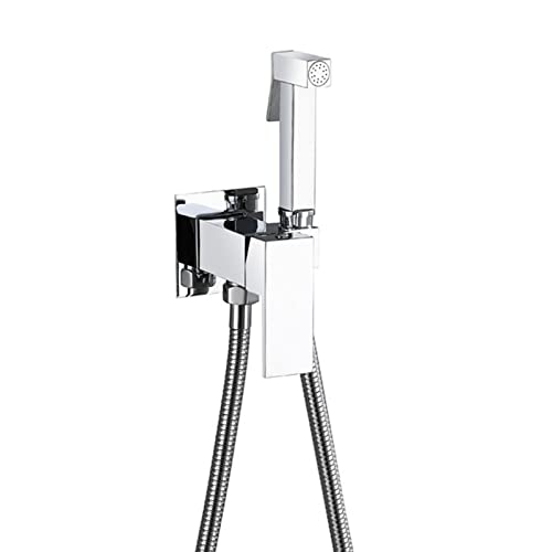 Douchette bidet à main pour WC or - Kit de toilette eau chaude froide pour couche en tissu