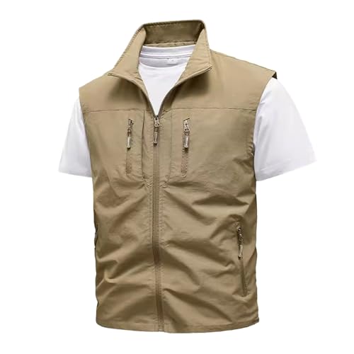 Gilet de travail col montant séchage rapide homme léger avec multipoches