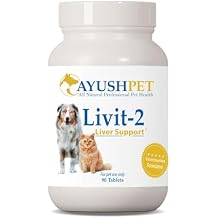 Ayush Pet Livit-2 - Dog Liver Support Supplement, Natural Liver Support for Cats, Dogs & Horses, Supports Overall Wellness, Healthy Skin and Coat for Pets - 90 Servings