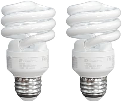 Xtricity Compact Fluorescent Light Bulbs T2 Spiral, E26 Base (2 Pack)