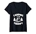 Camping es mi terapia, camping, terapia Camiseta Cuello V