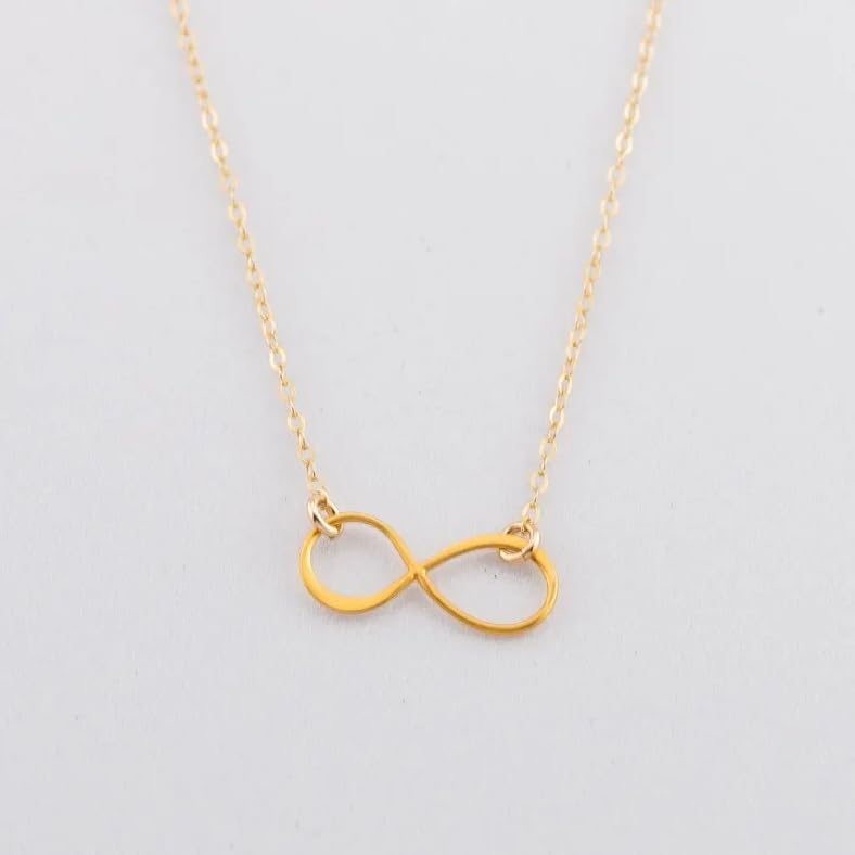 HotMixCold Infinity Necklace, Eternity Sister Everyday Jewelry Gift for Her | Available in Silver, Gold, or Rose Gold - Image 6
