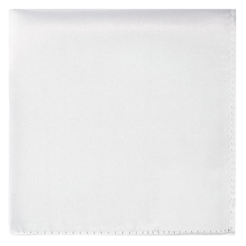 Image of KissTies 6PCS Satin Pocket Square Plain Color Handkerchief Gift Set