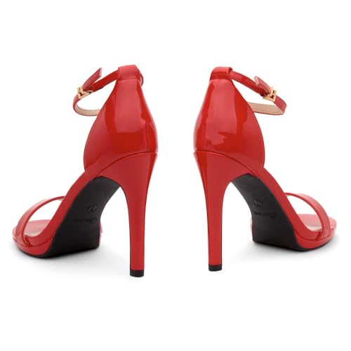 Image of Shoe Land Women's High Heels - Open Toe Stiletto Heels with Adjustable Ankle Strap | Dressy Sexy Strappy Heeled Sandals for Wedding, Prom, Party & Evening Wear