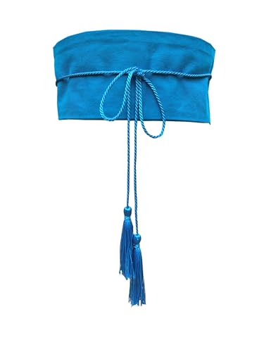 FANFAN Mexican Style Belts Plus Size Colorful Belt Orange Red Cotton Belt for Women Dress Cinco de Mayo Sash Belt E8