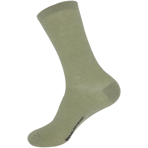 Image of BambooMN Unisex Men and Women's Rayon from Bamboo Wool Blend Athletic Crew Socks for Home, Travel, Work and Sport, 2 Pairs