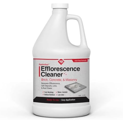 RadonSeal Efflorescence Remover - Cleans Efflorescence, Mortar Haze, Lime Deposits, and Rust Stains. No Odor, Safe for Use Indoors & Outdoors Cover