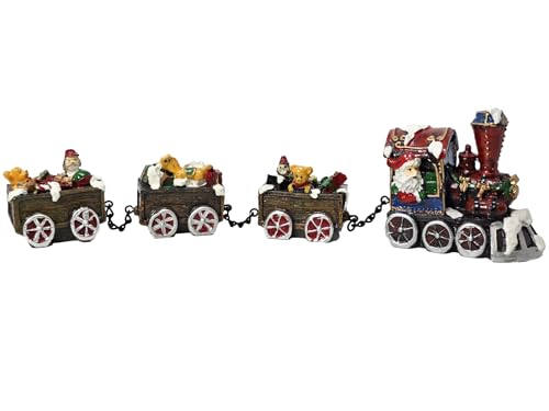 Weihnachtliche Miniatur-Figuren Winterwelt-Szene aus Poly – 4...