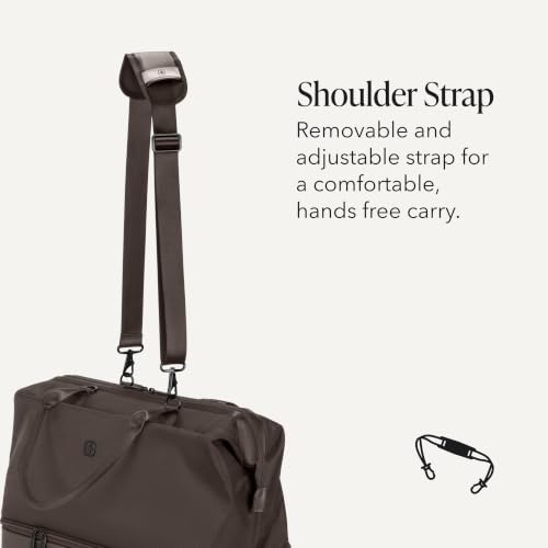 Image of SwissGear 7366 Signature Hardside Expandable Luggage with Spinner Wheels and TSA Lock, Weekender Tote, Chocolate, 2-Piece Set (Weekender /27)