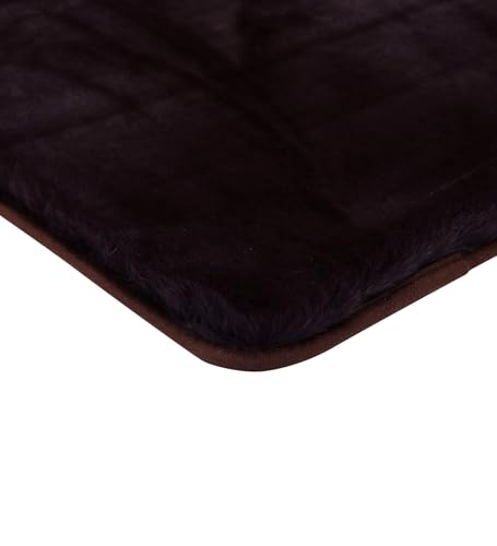 Image of Pano Fur Stylish Anti -Skid Backing Super Soft Runner for Bathroom, Kitchen & Living Room Runner, Anti -Skid, Bedside Runner for Bedroom, Floor, Home Decoration, Cashmere 50X150 Cm, Dark Brown