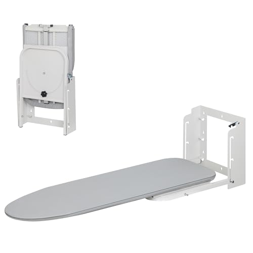 Zoes Homeware Wall Mounted Ironing Board, 180 Rotation, Space-Saving Fold Down, 36
