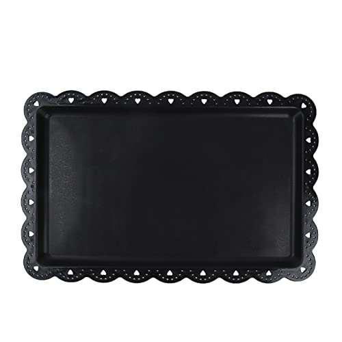 Bandeja rectangular para servir | Bandeja plana para fiesta grado alimenticio – Accesorios fiesta plato galletas para comedores, restaurantes, bufés y cafeterías